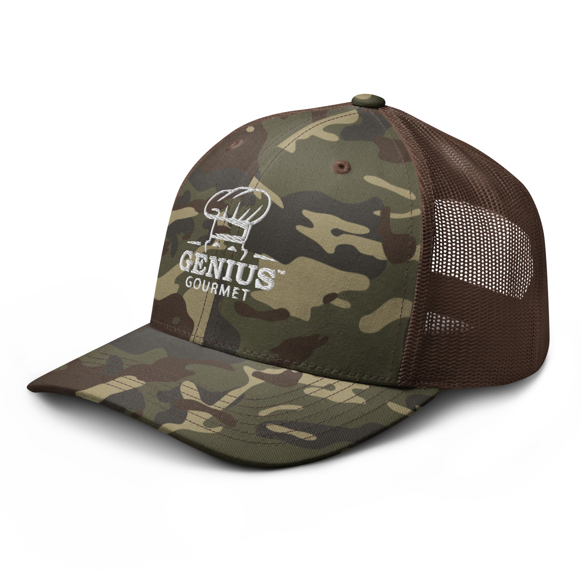 Genius Gourmet Camouflage trucker hat