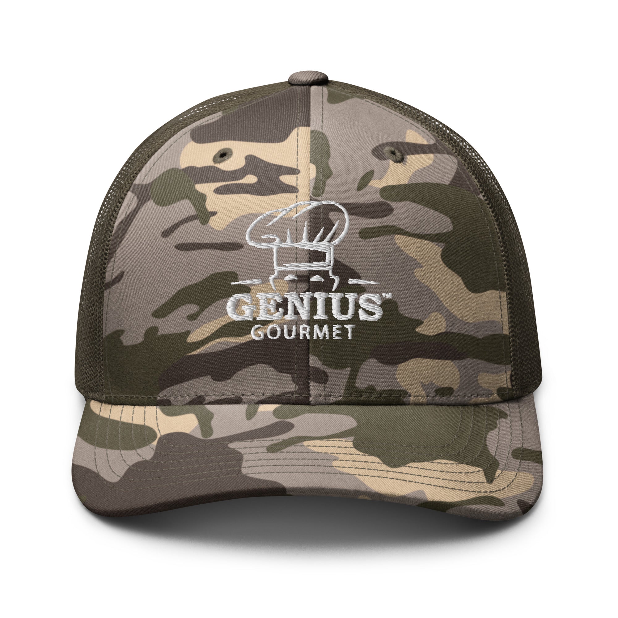 Genius Gourmet Camouflage trucker hat