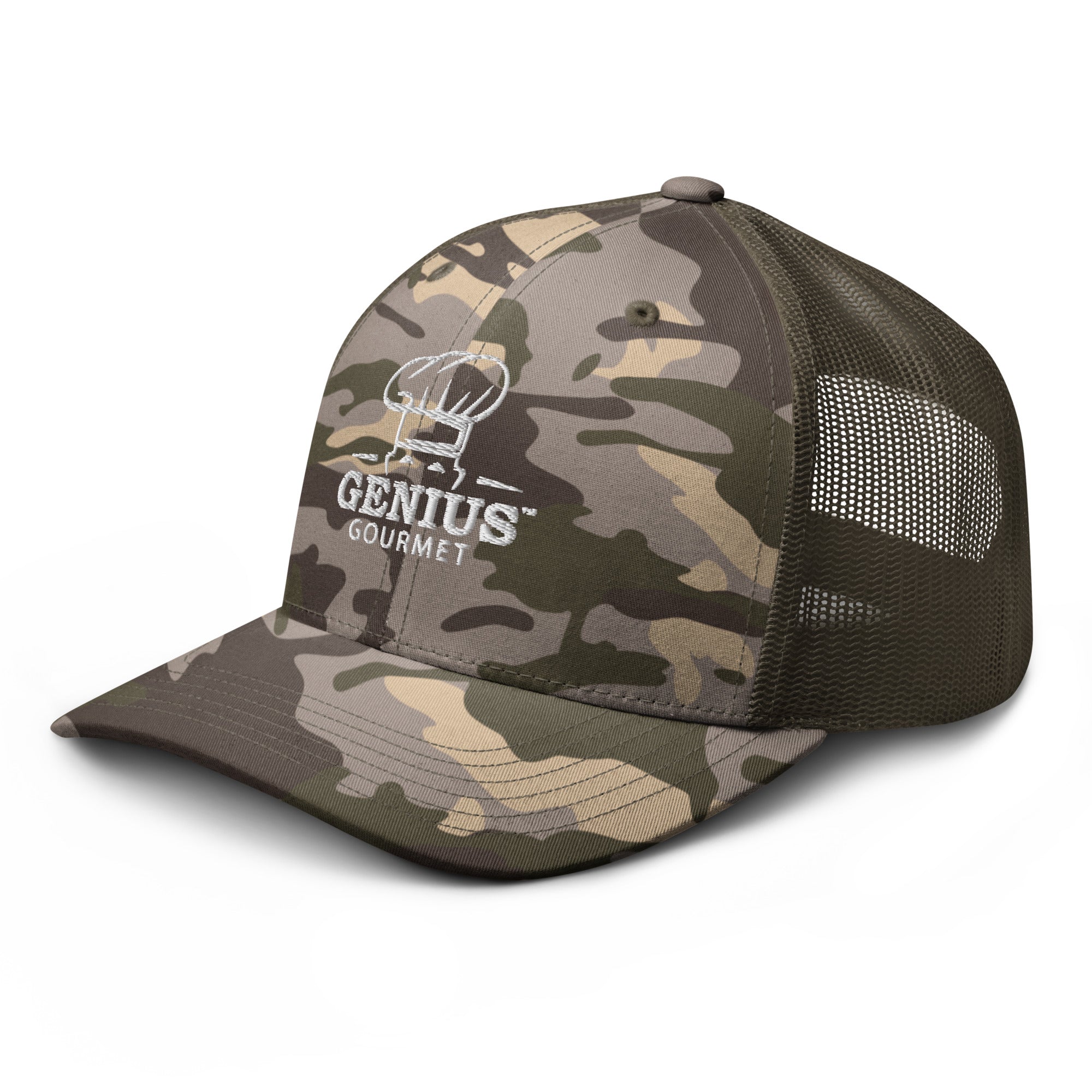 Genius Gourmet Camouflage trucker hat