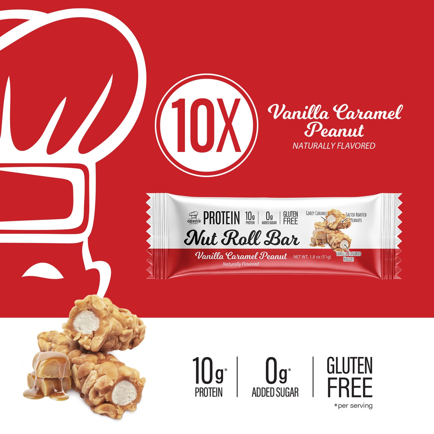 Protein Nut Roll Bar - Vanilla Caramel Peanut