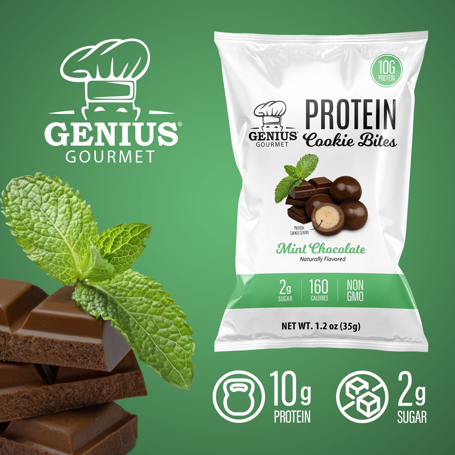 Protein Cookie Bites – Mint Chocolate