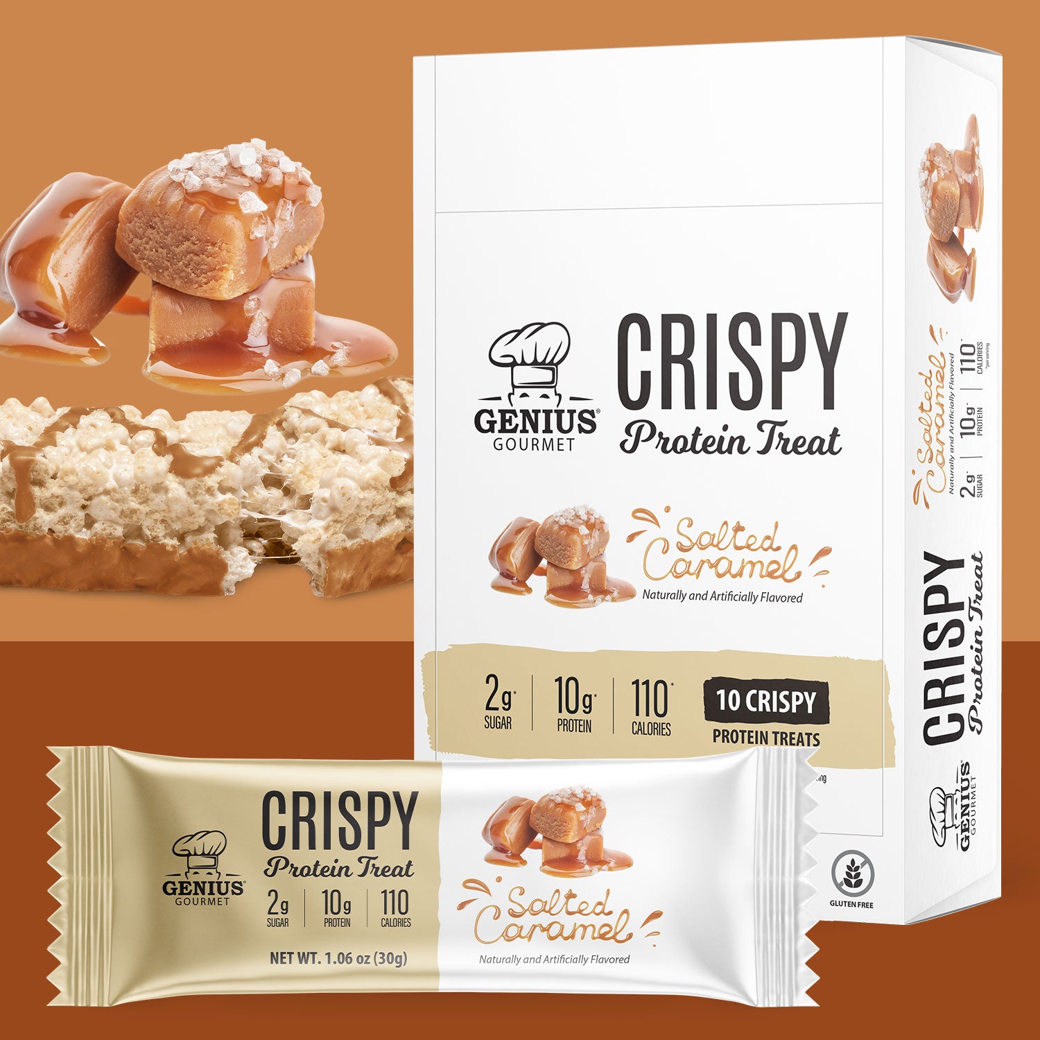 Crispy Protein Treat - Salted Caramel - 10 Count