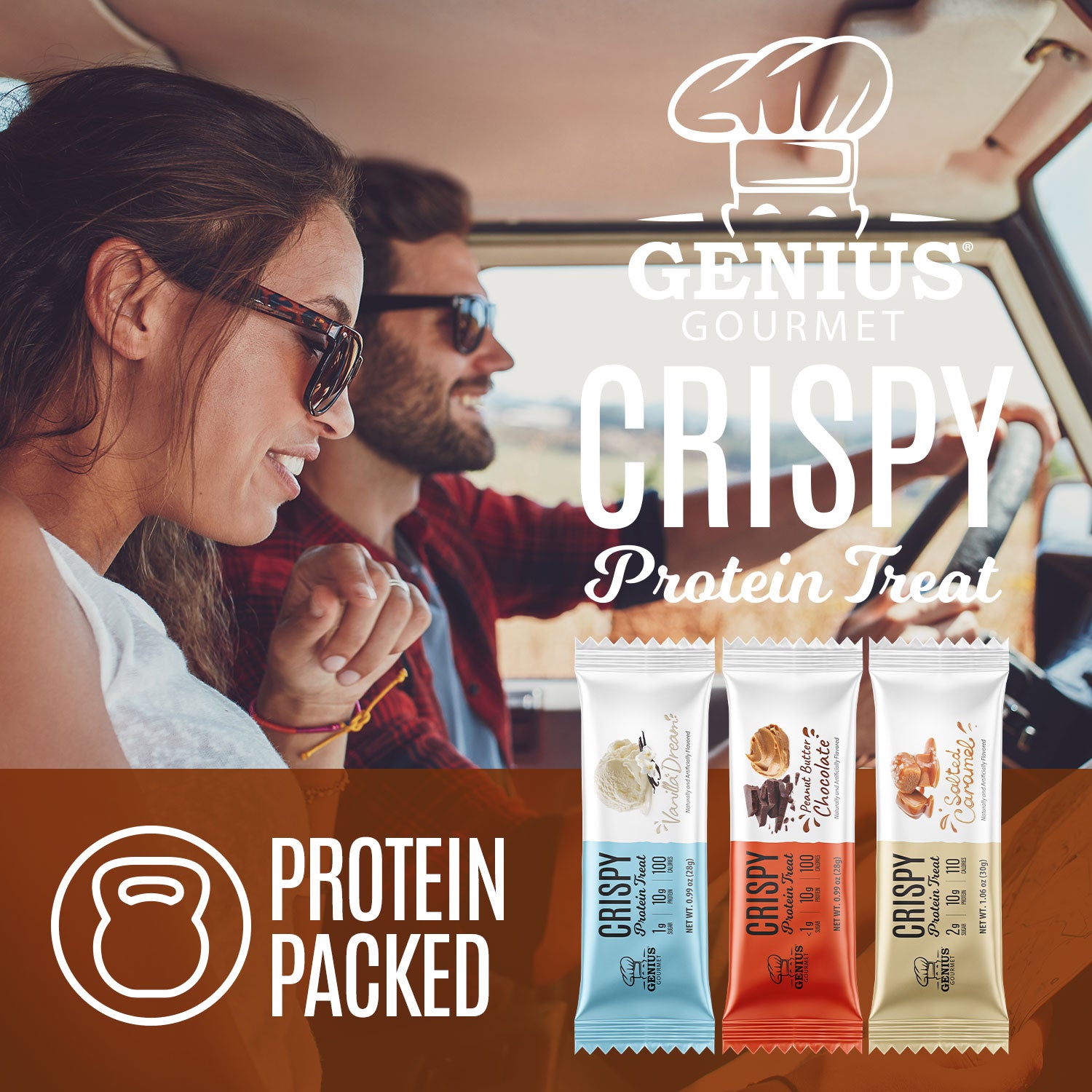 Crispy Protein Treat - Salted Caramel - 10 Count