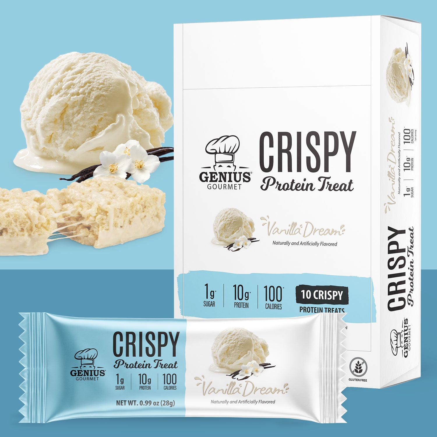 Crispy Protein Treat - Vanilla Dream - 10 Count