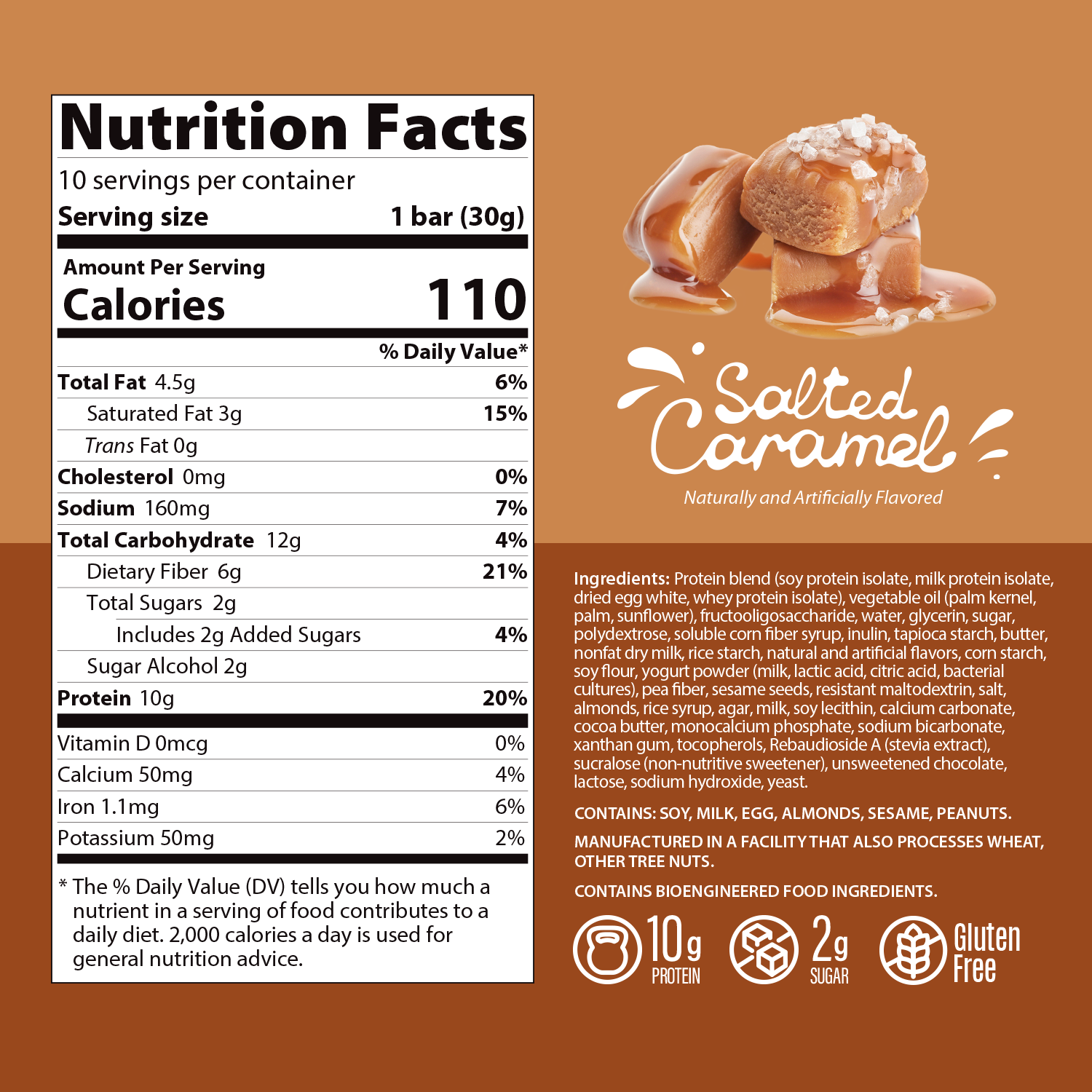 Crispy Protein Treat - Salted Caramel - 10 Count