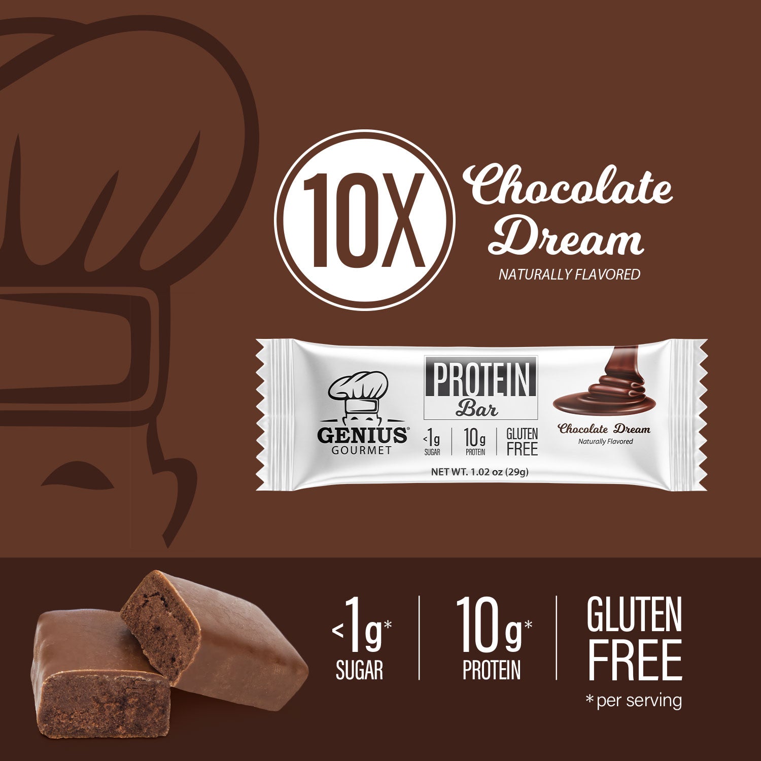 Protein Bars - Chocolate Dream - 10 Count