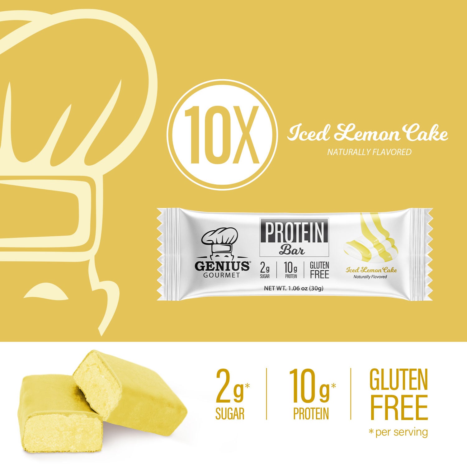 Protein Bars - Iced Lemon Cake