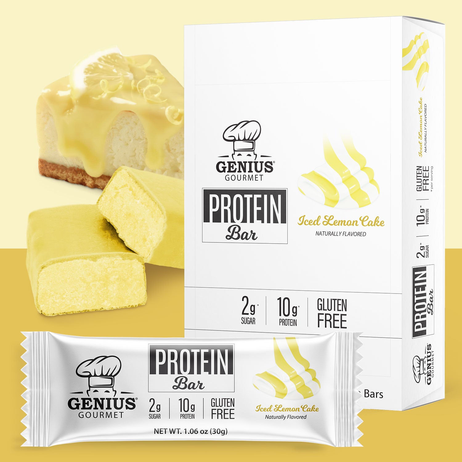 Protein Bars - Iced Lemon Cake - 10 Count