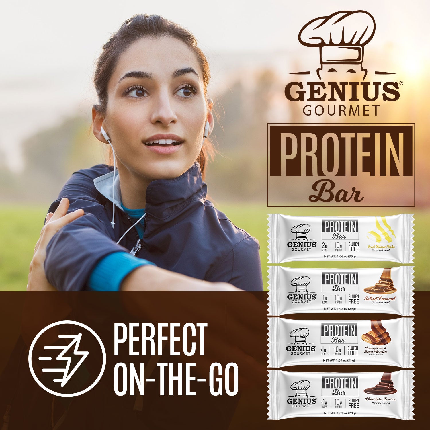 Protein Bars - Creamy Peanut Butter Chocolate - 10 Count