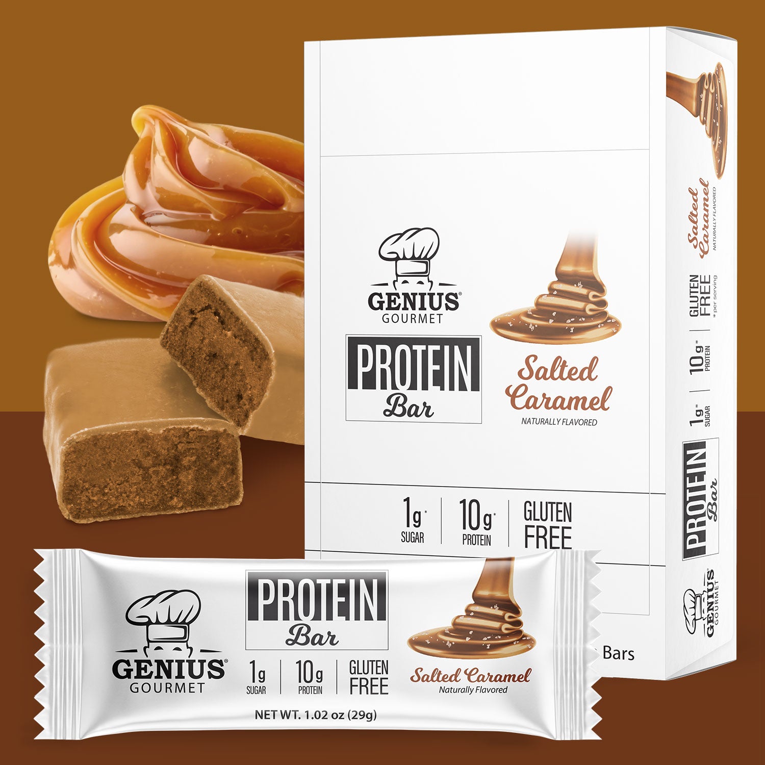 Keto Protein Bars - Salted Caramel - 10 Count