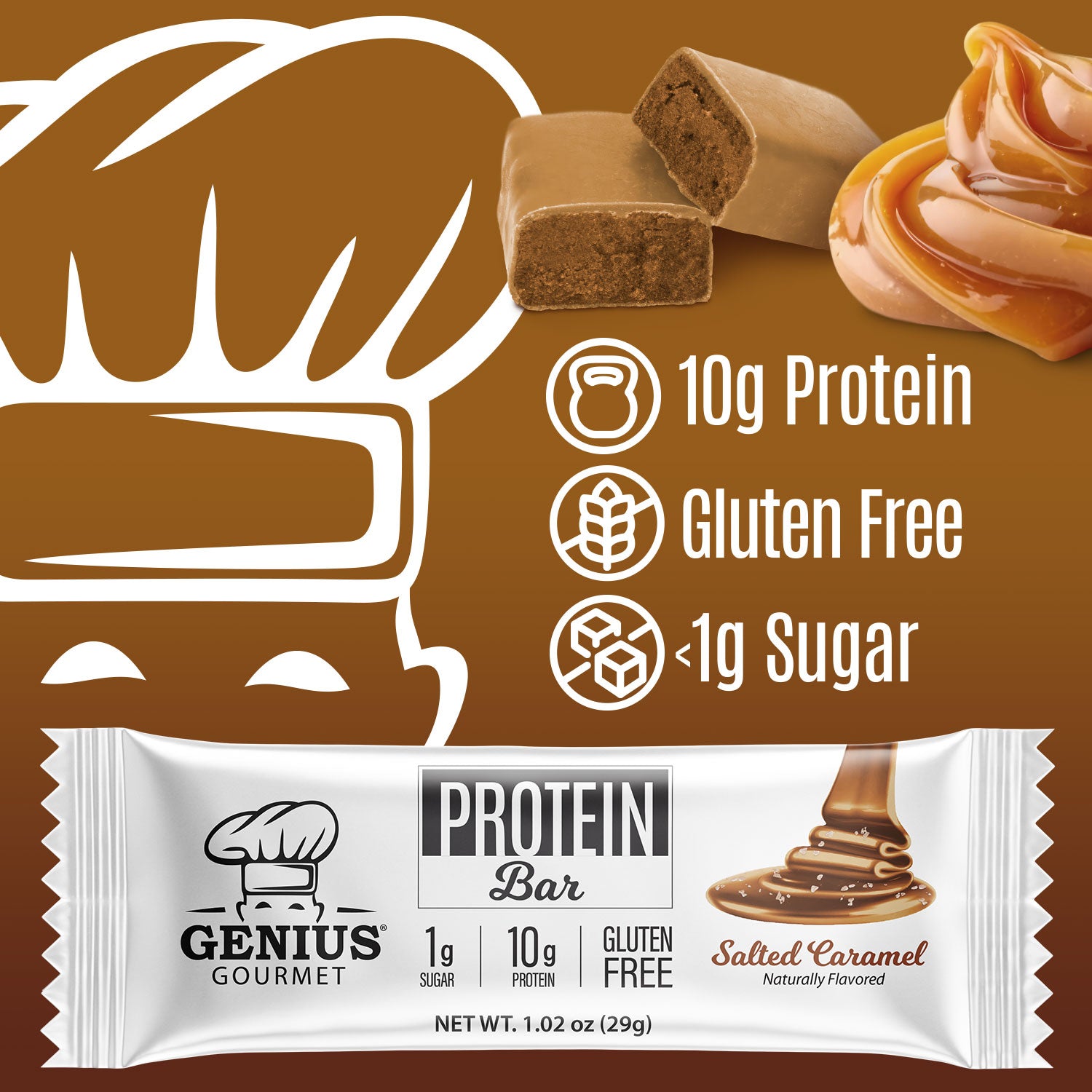 Keto Protein Bars - Salted Caramel - 10 Count