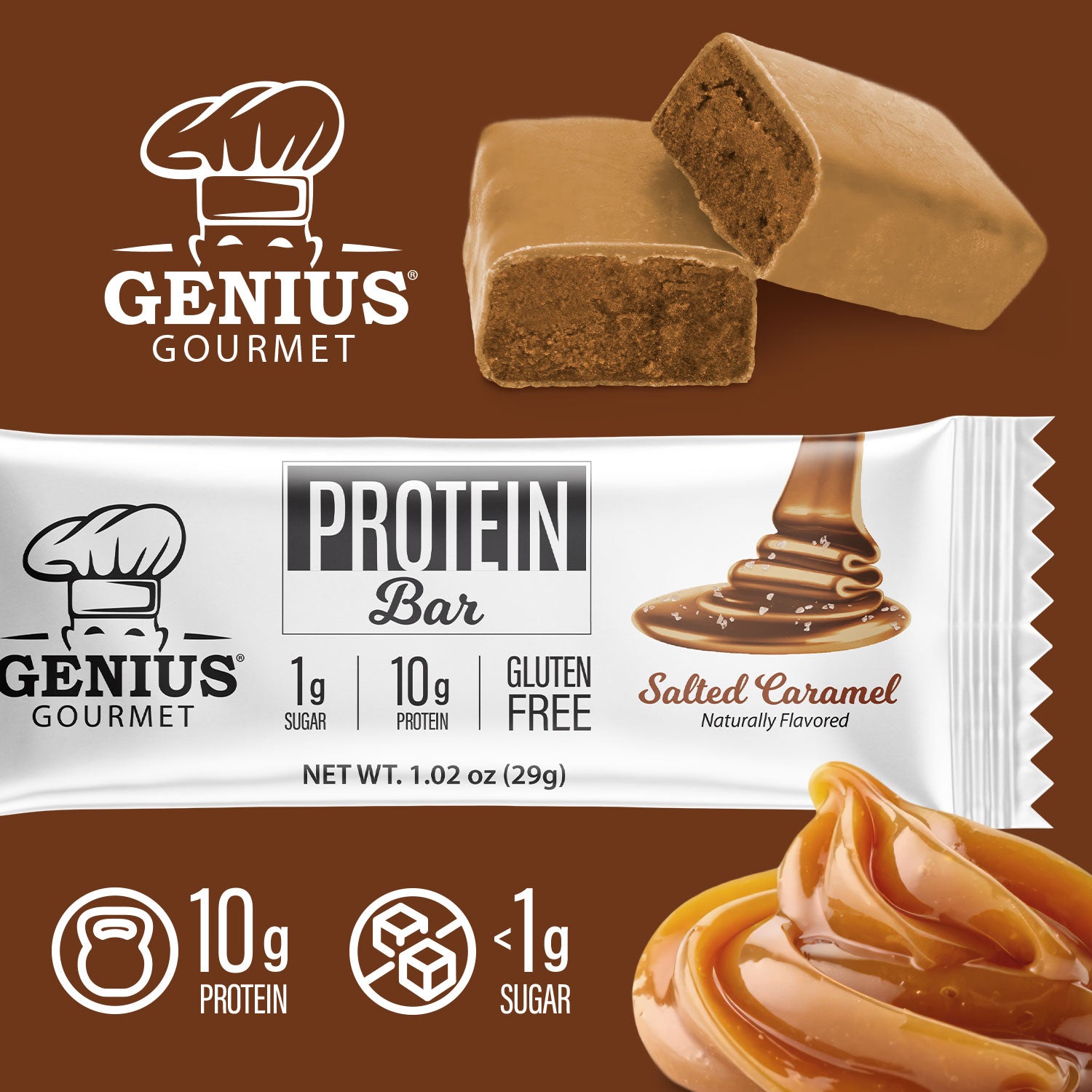 Keto Protein Bars - Salted Caramel - 10 Count