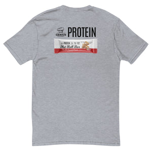 Genius Gourmet Protein Nut Roll Bar (White/Gray) Short Sleeve T-shirt (Next Level)