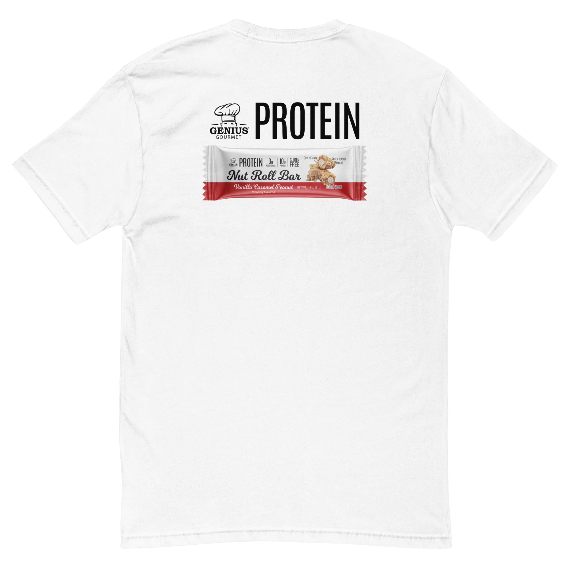 Genius Gourmet Protein Nut Roll Bar (White/Gray) Short Sleeve T-shirt (Next Level)