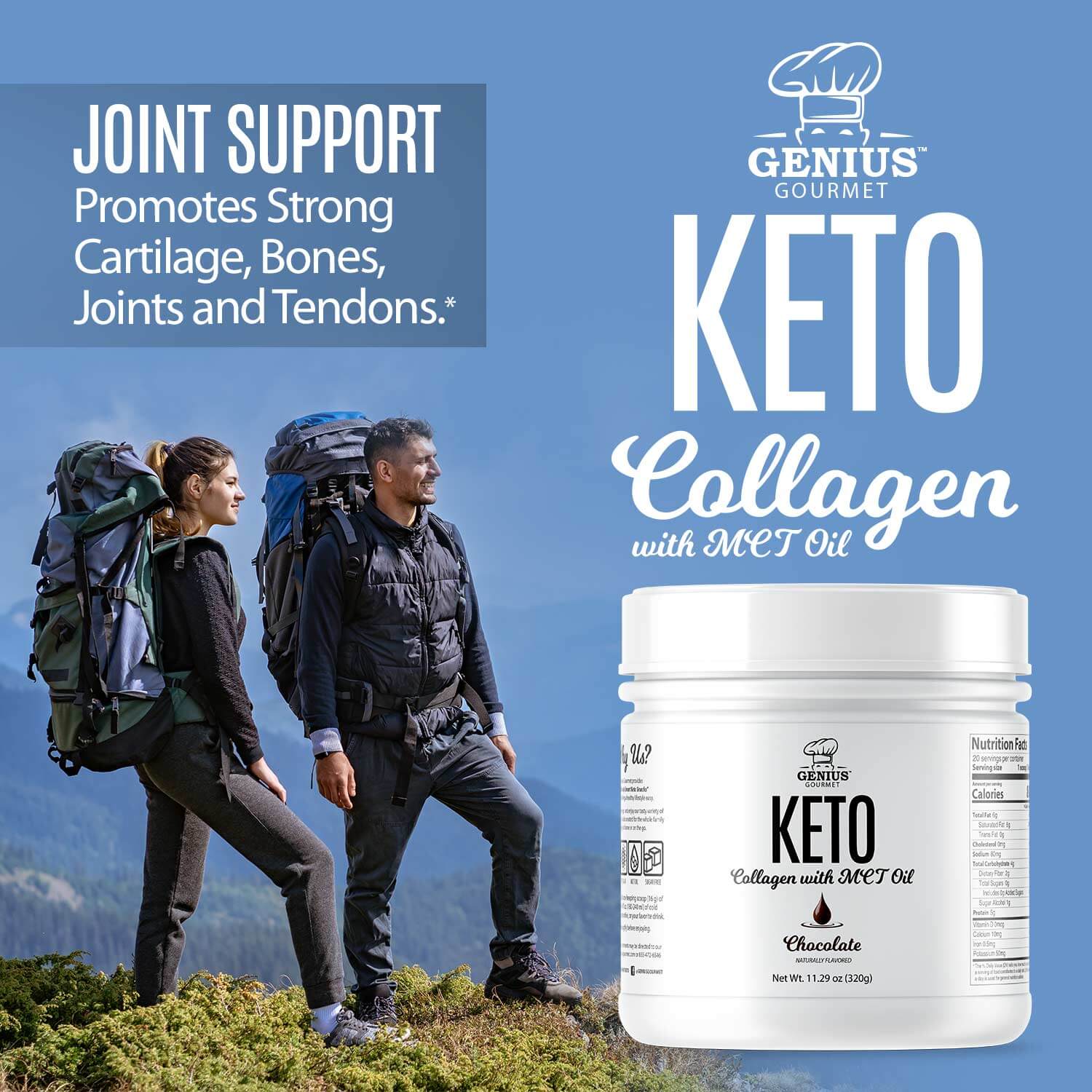 Keto Collagen with MCT OIL - Chocolate