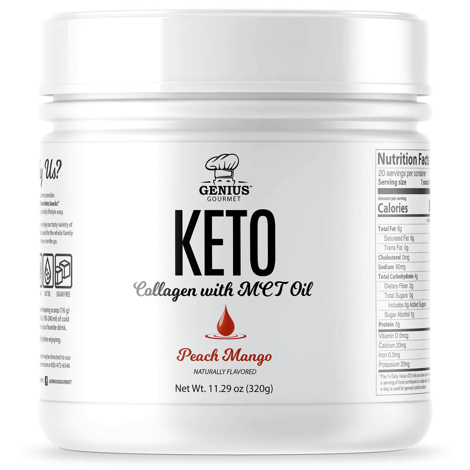 Keto Collagen with MCT OIL - Peach Mango