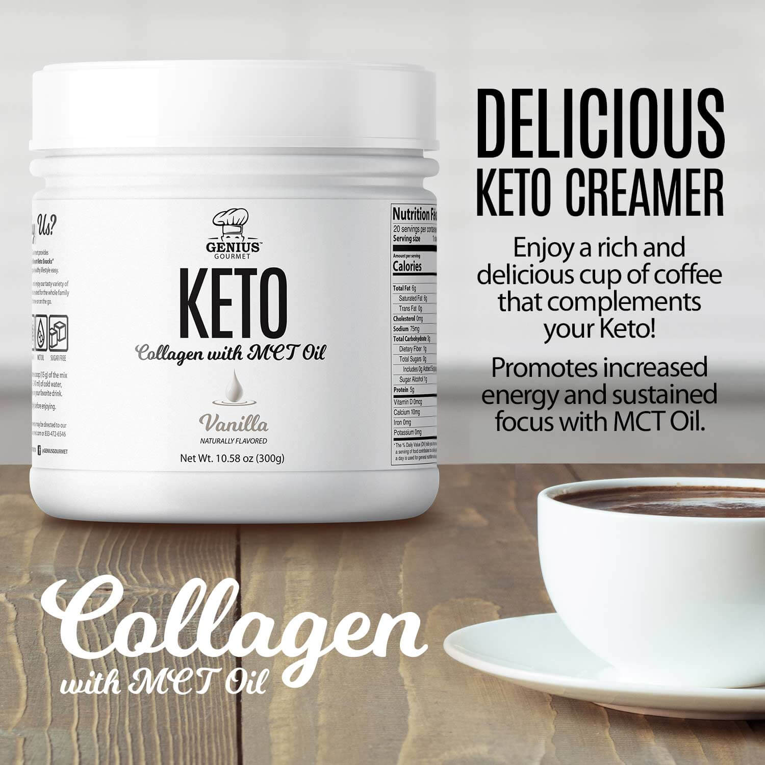 Keto Collagen with MCT OIL - Vanilla