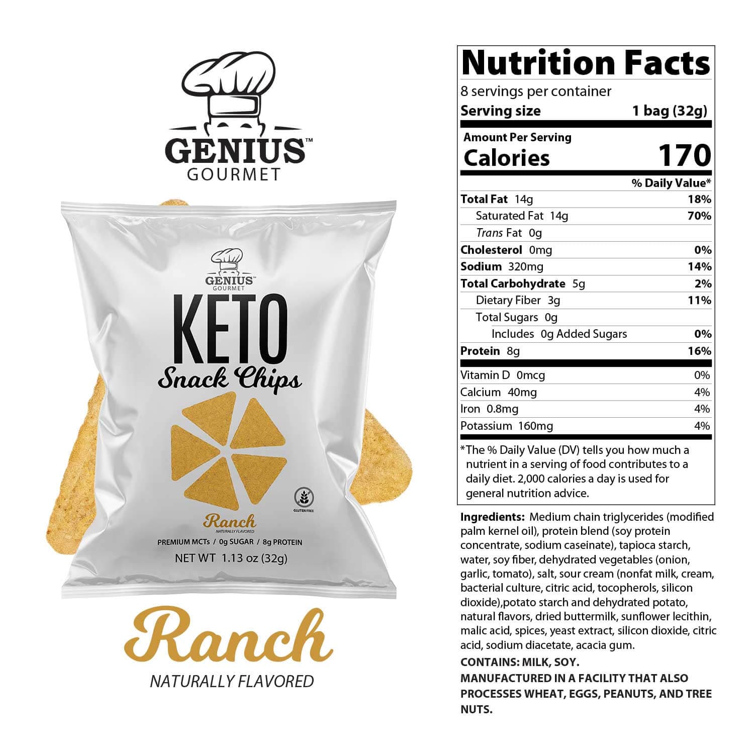 Keto Snack Chips - Ranch (FREE GIFT)