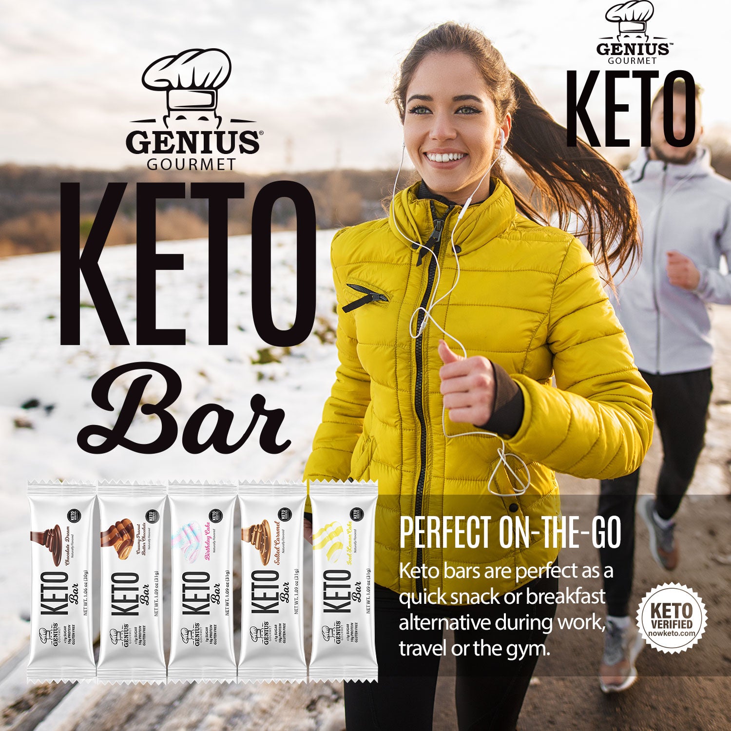 Keto Bars Delicious Chocolate Dream And Peanut Butter Chocolate Bars Genius Gourmet Inc